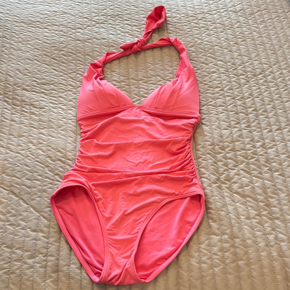DKNY Pink Halter Neck Swimwear size 4